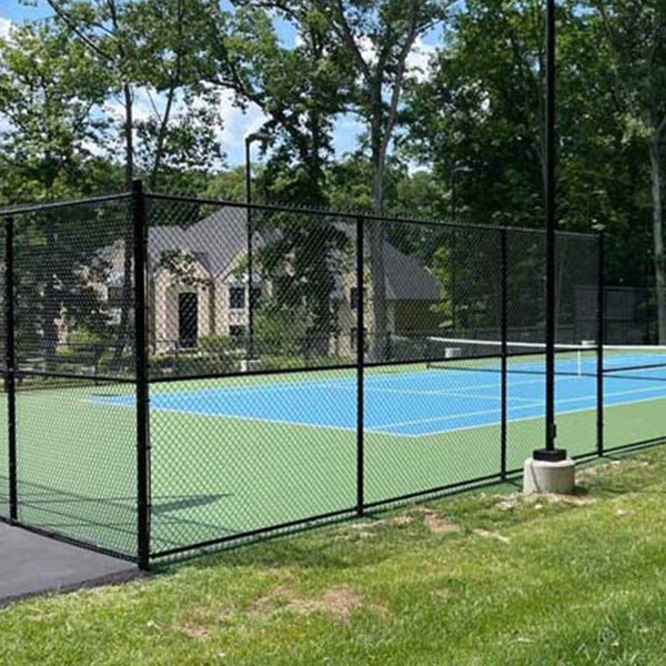 fence hard court lights